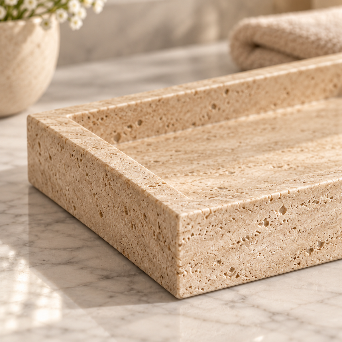 Additional close-up detail of the bathroom accessory set